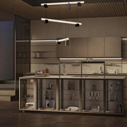Argyrou Kitchens Larnaca Modern Italian Kitchen By Lube Vetro Glass Gold
